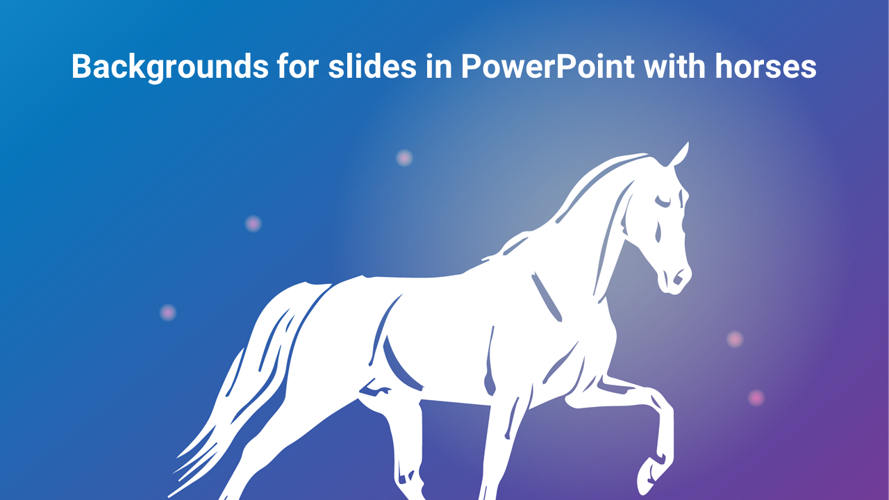 backgrounds for slides in PowerPoint with horses